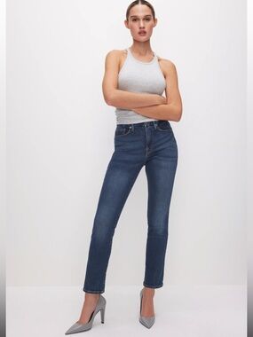 Good American Good Legs Straight blue-224 Jeans 31/12